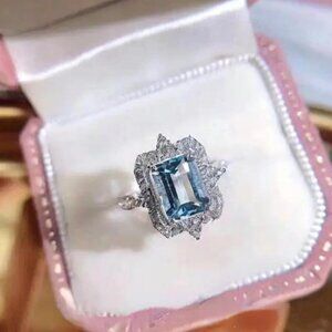 Women's Brand New Aqua Retro-Antique Ring Size 6-6.5